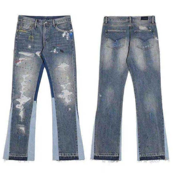 fashion brand designer graffiti pants gallxxyed loose casual high street patch broken splice horn slight rag men's jeans, Blue
fashion brand designer graffiti pants gallxxyed loose casual high street patch broken splice horn slight rag men's jeans, Blue