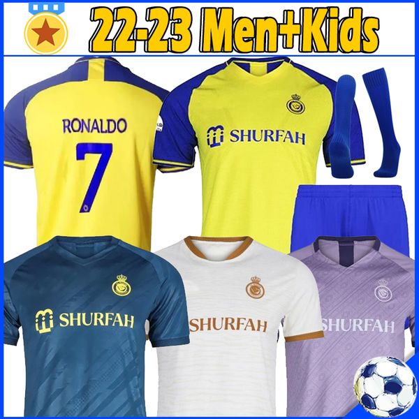 22 23 al nassr fc soccer jerseys ronaldos 2022 2023 home yellow away martinez aboubakar talisca ghislain gonzalo men kids kits socks full, Black;yellow
22 23 al nassr fc soccer jerseys ronaldos 2022 2023 home yellow away martinez aboubakar talisca ghislain gonzalo men kids kits socks full, Black;yellow