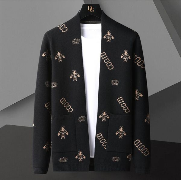 men's sweaters new bee cardigan hooded warm sweatercoat patchwork fashion sweater jacket men knitted coats, White;black
men's sweaters new bee cardigan hooded warm sweatercoat patchwork fashion sweater jacket men knitted coats, White;black