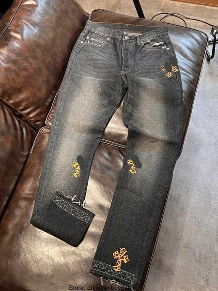 street trend brand ch men's jeans leopard cross embroidery retro slim straight casual pants for men and women9, Blue
street trend brand ch men's jeans leopard cross embroidery retro slim straight casual pants for men and women9, Blue