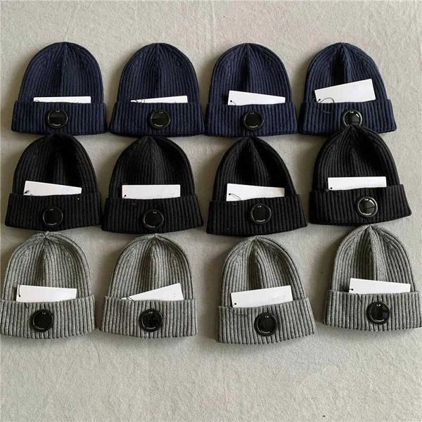 

Hat bonnet Beanie Bonnet Cp Mens Beanie Cap Cp Designer Hats Casual Warm Thick Knitted Hat Woolen Beanieh s h, Gray