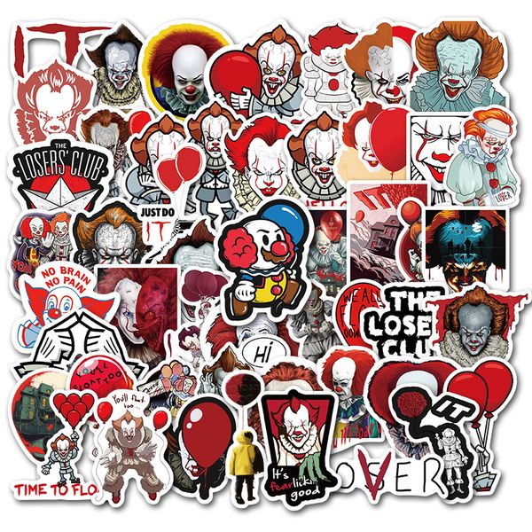 50pcs horror movie stephen king's it two sticker pennywise clown joker graffiti kids toy skateboard car motorcycle bicycle sticker deca
50pcs horror movie stephen king's it two sticker pennywise clown joker graffiti kids toy skateboard car motorcycle bicycle sticker deca