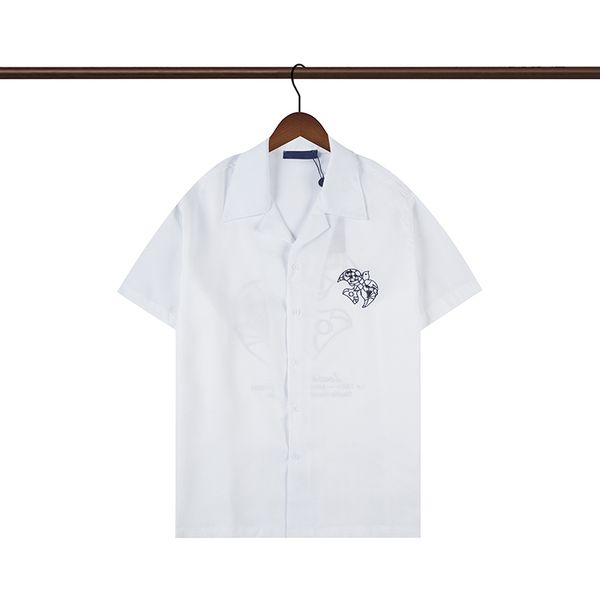 men casual shirts business bowling hawaii designer floral letter print summer beach short sleeve shirts, White;black
men casual shirts business bowling hawaii designer floral letter print summer beach short sleeve shirts, White;black