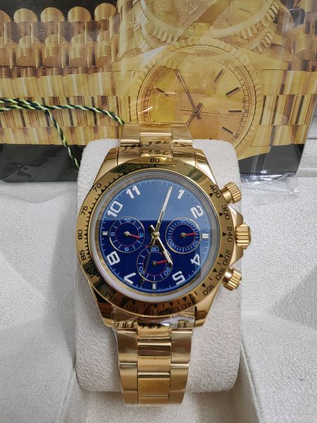 with box mens watch automatic mechanical movement ceramic bezel sapphire glass series116519 gold blue dial stainless steel strap watches mal, Slivery;brown
with box mens watch automatic mechanical movement ceramic bezel sapphire glass series116519 gold blue dial stainless steel strap watches mal, Slivery;brown