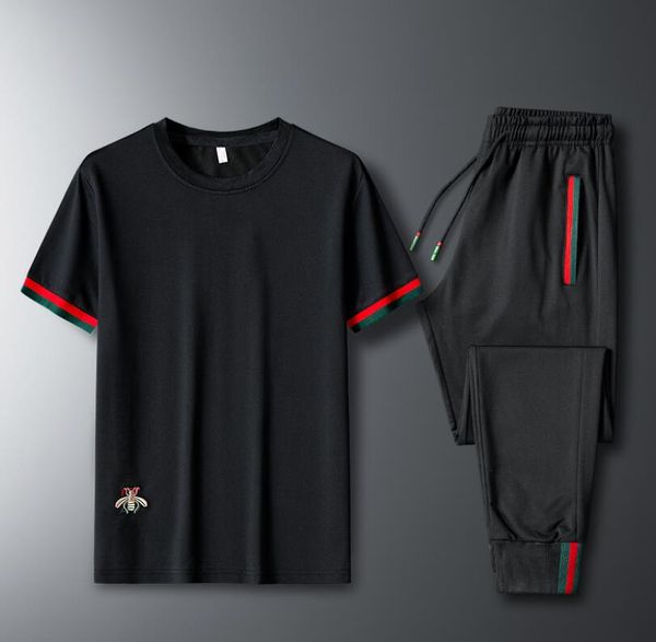 men's tracksuits summer designer brand suit mens casual short sleeve sweater round neck embroidered sportswear two-piece set, Gray
men's tracksuits summer designer brand suit mens casual short sleeve sweater round neck embroidered sportswear two-piece set, Gray