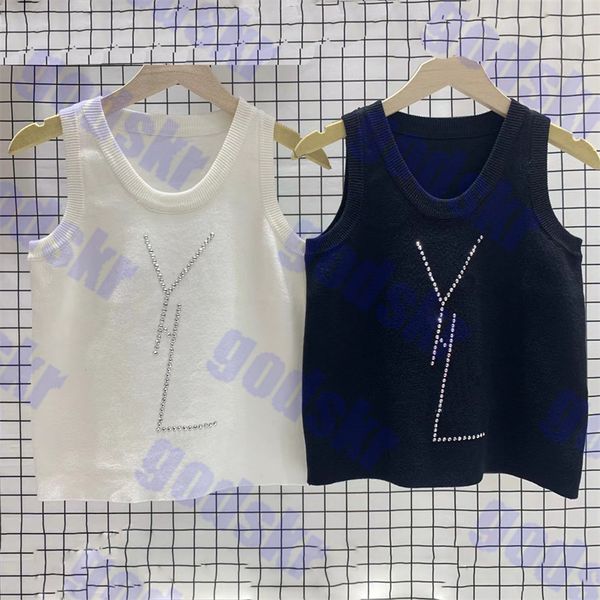 letter diamond tank womens designer thin breathable sweater for women classic ladies knit vests two colors, White
letter diamond tank womens designer thin breathable sweater for women classic ladies knit vests two colors, White