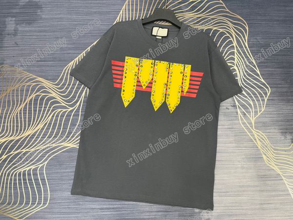 xinxinbuy men designer tee t shirt paris rivet letters jacquard short sleeve cotton women white black gray xs-2xl, Black;brown
xinxinbuy men designer tee t shirt paris rivet letters jacquard short sleeve cotton women white black gray xs-2xl, Black;brown