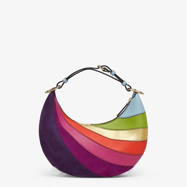 half moon bag axillary bags colored handbag patchwork color genuine leather bottom hardware letters adjustable shoulder strap qual318e
half moon bag axillary bags colored handbag patchwork color genuine leather bottom hardware letters adjustable shoulder strap qual318e