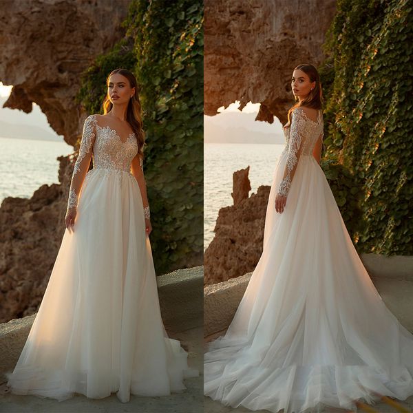 bohemian a-line wedding dresses v neck long sleeves lace appliqued boho vestidos de novia custom made plus size beach bridal gowns, White
bohemian a-line wedding dresses v neck long sleeves lace appliqued boho vestidos de novia custom made plus size beach bridal gowns, White