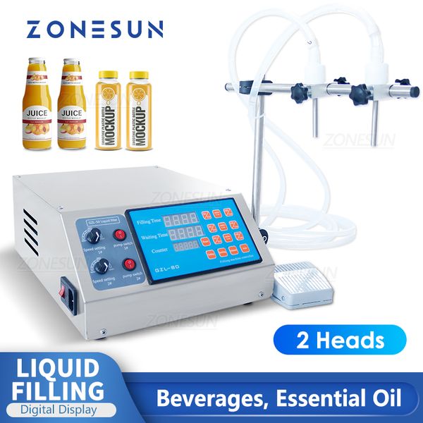 Image of ZONESUN Liquid Filling Machine Diaphragm Pump Bottle Tube Vial Perfume Mineral Water Juice Oil Electric Digital ZS-YTDP2