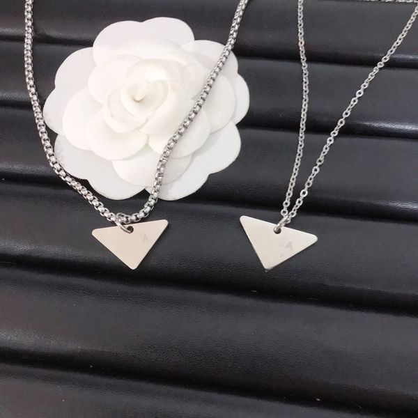charming pendant necklaces black and white 2 color triangle p letter necklace luxury designer statement jewelry titanium necklace chain mens, Silver
charming pendant necklaces black and white 2 color triangle p letter necklace luxury designer statement jewelry titanium necklace chain mens, Silver