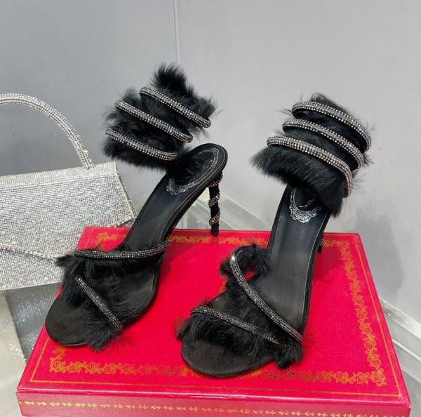 sandals high-heeled rene caovilla women's rabbit's fur ankle snake wrap drill cover wedding vacation girls black white party beach
sandals high-heeled rene caovilla women's rabbit's fur ankle snake wrap drill cover wedding vacation girls black white party beach