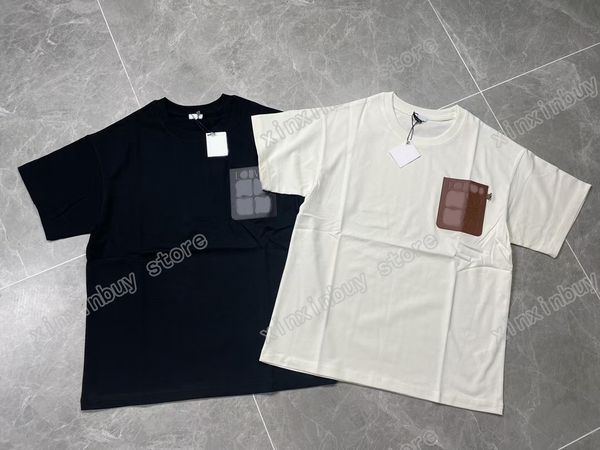 xinxinbuy men designer tee t shirt paris leather pocket embroidery jacquard short sleeve cotton women white black gray xs-2xl, Black;brown
xinxinbuy men designer tee t shirt paris leather pocket embroidery jacquard short sleeve cotton women white black gray xs-2xl, Black;brown