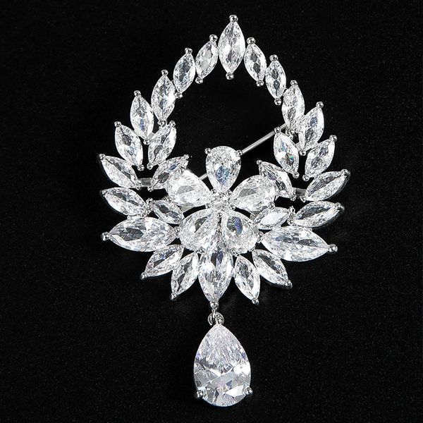 fashion large crystal teardrop silver color brooch pin for women wedding bouquets luxury collar accessories jewelry gift, Gray
fashion large crystal teardrop silver color brooch pin for women wedding bouquets luxury collar accessories jewelry gift, Gray