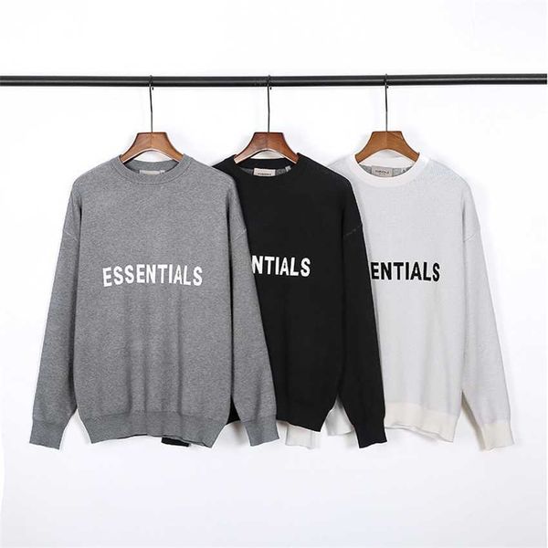 chao brand double thread essentials chest yarn dyed letter knitted round neck pullover men's and women's sweater, White;black
chao brand double thread essentials chest yarn dyed letter knitted round neck pullover men's and women's sweater, White;black