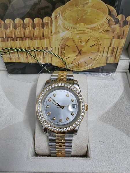 with original box luxury fashion watches 8k yellow gold diamond dial & bezel 18038 automatic mens men's watch 202363, Slivery;brown
with original box luxury fashion watches 8k yellow gold diamond dial & bezel 18038 automatic mens men's watch 202363, Slivery;brown