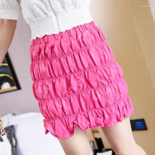 skirts design wrap mini skirt women genuine leather elastic waist pleated summer solid color fashion high bud, Black
skirts design wrap mini skirt women genuine leather elastic waist pleated summer solid color fashion high bud, Black