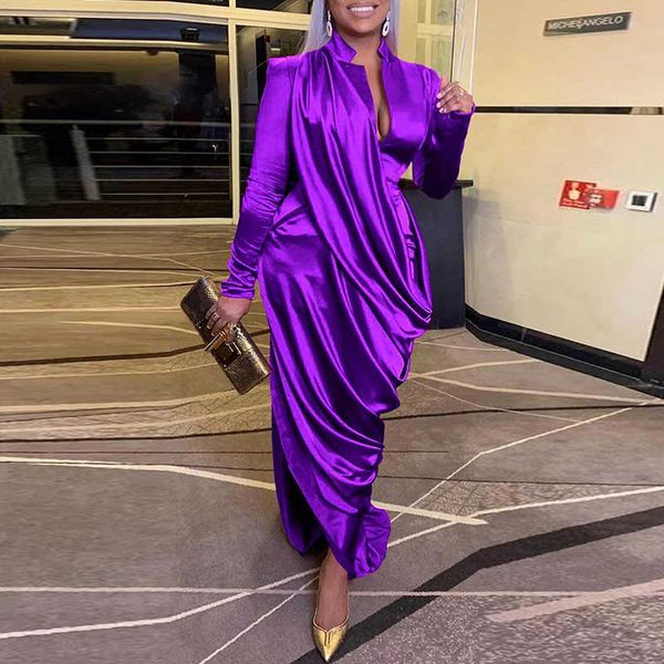 party dresses solid satin maxi women evening nightclub ruched long sleeve bodycon elegant celebrity formal robe 220103, White;black
party dresses solid satin maxi women evening nightclub ruched long sleeve bodycon elegant celebrity formal robe 220103, White;black