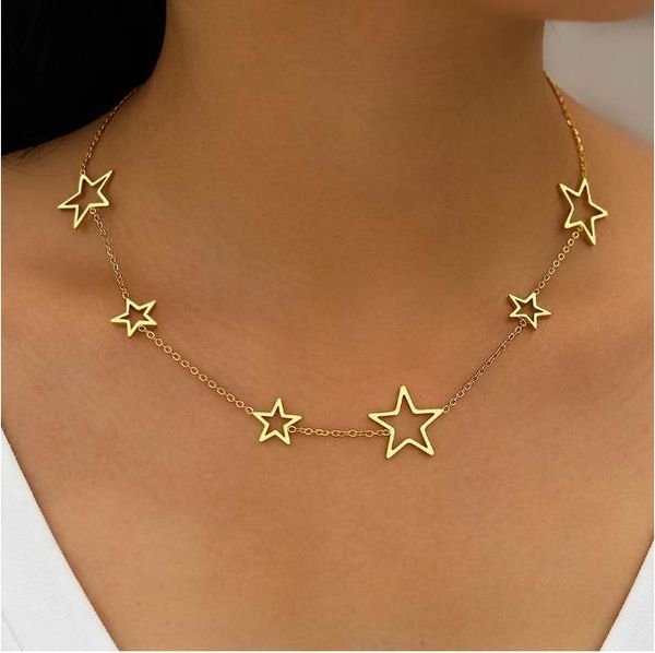stainless steel necklaces exquisite stars choker high-end sense pendants collar kpop fashion necklace for women jewelry gifts, Silver
stainless steel necklaces exquisite stars choker high-end sense pendants collar kpop fashion necklace for women jewelry gifts, Silver