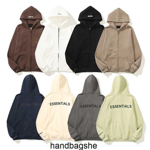 hoodie jacket essentials double line fashion brand sweater ess stamping men's and women's zipper fleece hoodie on the chest, Black;brown
hoodie jacket essentials double line fashion brand sweater ess stamping men's and women's zipper fleece hoodie on the chest, Black;brown