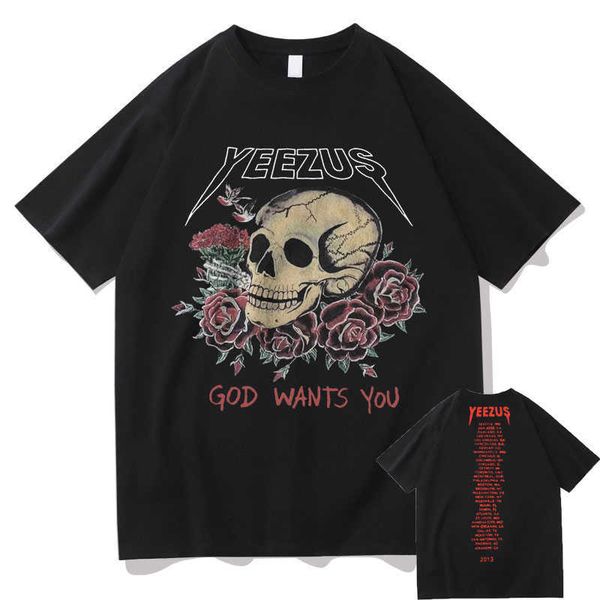 men's t-shirts god wants you skull rose flower graphic print tees men women hip hop street t shirt black streetwear man t-shirts t23010, White;black
men's t-shirts god wants you skull rose flower graphic print tees men women hip hop street t shirt black streetwear man t-shirts t23010, White;black