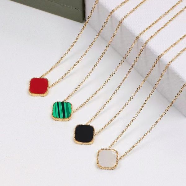 luxury designer women's necklace 18k gold 4 leaf grass pendant girl's holiday gift 316l stainless steel jewelry factory, Silver
luxury designer women's necklace 18k gold 4 leaf grass pendant girl's holiday gift 316l stainless steel jewelry factory, Silver