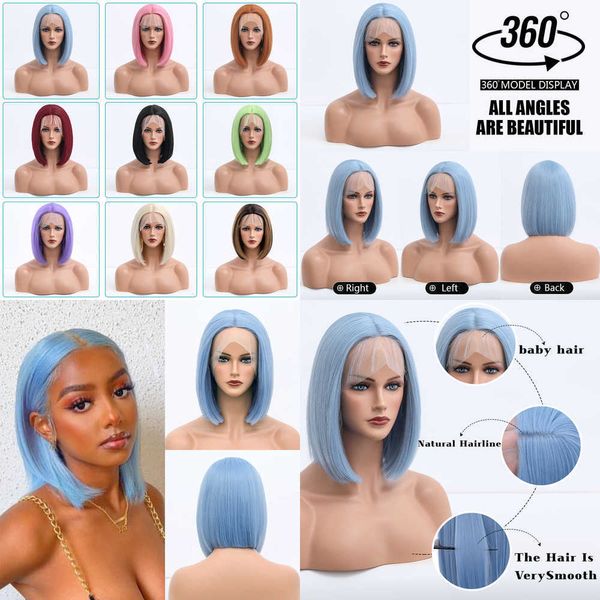lace wigs blue short straight bob front wig synthetic wgis for black women blonde pink orang cosplay lolita natural frontal hair 221216, Black;brown
lace wigs blue short straight bob front wig synthetic wgis for black women blonde pink orang cosplay lolita natural frontal hair 221216, Black;brown