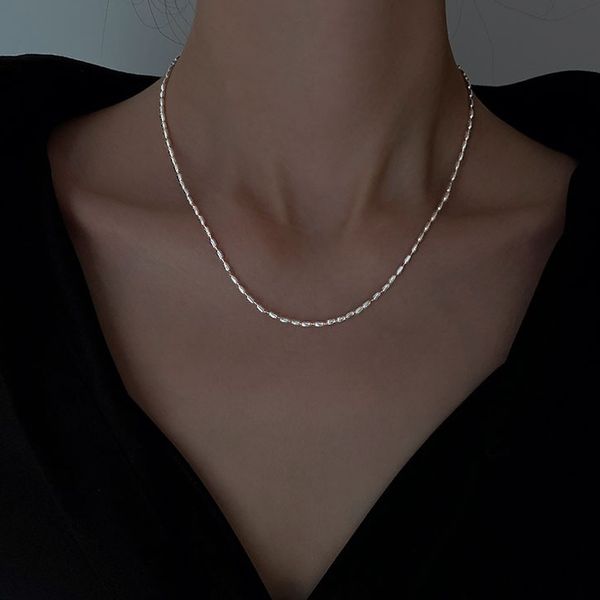 925 sterling silver oval beads beaded necklace women luxury personality french retro clavicle chain necklace wholesale price fashion jewelry
925 sterling silver oval beads beaded necklace women luxury personality french retro clavicle chain necklace wholesale price fashion jewelry
