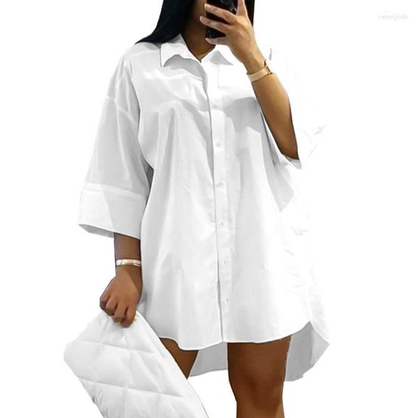 plus size dresses 5xl women shirt dress solid color turn-down collar summer mini lady casual loose irregular beach vestidos, Black
plus size dresses 5xl women shirt dress solid color turn-down collar summer mini lady casual loose irregular beach vestidos, Black