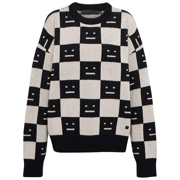22fw new simple black white lattice sweater sweatshirts men's women autumn winter warm crewneck knitting pullover street fashion casual
22fw new simple black white lattice sweater sweatshirts men's women autumn winter warm crewneck knitting pullover street fashion casual