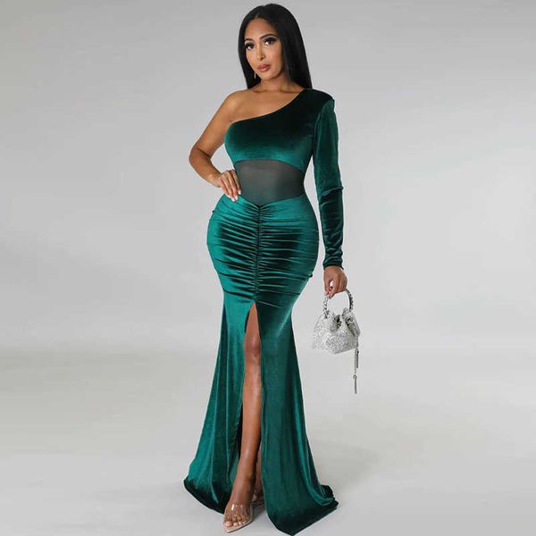 party dresses one shoulder high slit elegant velvet evening women night club mermaid formal long maxi dress gown vestidos 220103, White;black
party dresses one shoulder high slit elegant velvet evening women night club mermaid formal long maxi dress gown vestidos 220103, White;black