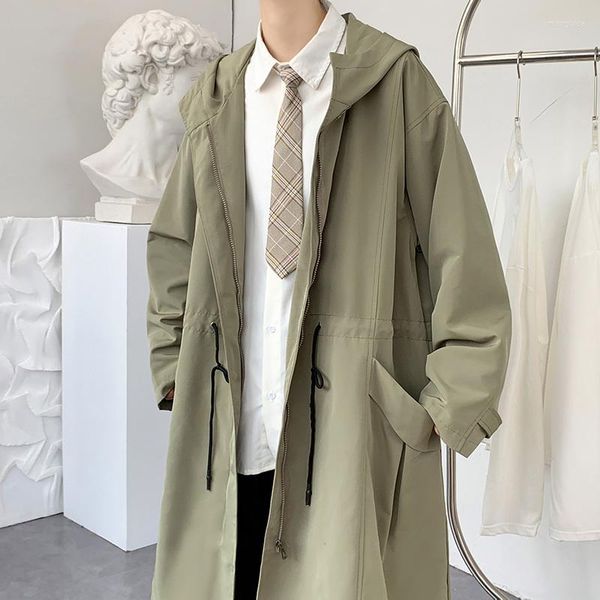 men's trench coats fashion hong kong zipper jacket long coat men slim fit solid color youth men's size plus, Tan;black
men's trench coats fashion hong kong zipper jacket long coat men slim fit solid color youth men's size plus, Tan;black