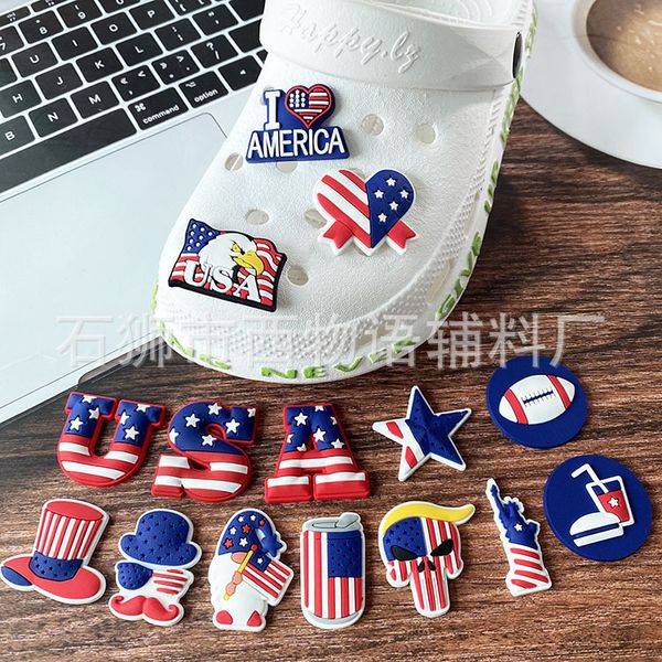 anime charms wholesale childhood memories american national day cartoon charms shoe accessories pvc decoration buckle soft rubber clog charm, Blue
anime charms wholesale childhood memories american national day cartoon charms shoe accessories pvc decoration buckle soft rubber clog charm, Blue