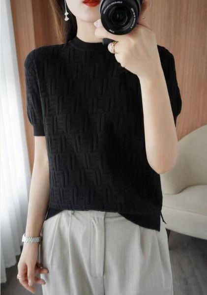 summer letter jacquard knit sweater tees casual fashion loose pullover short sleeve round neck all match thin knitted tshirt, White;black
summer letter jacquard knit sweater tees casual fashion loose pullover short sleeve round neck all match thin knitted tshirt, White;black