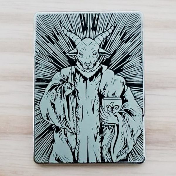 sheep head devil brooch badge accessories pin cute anime movies games hard enamel pins collect metal cartoon brooch, Blue
sheep head devil brooch badge accessories pin cute anime movies games hard enamel pins collect metal cartoon brooch, Blue