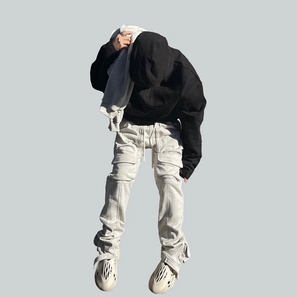 22fw new tooling function drawstring pants men's woman multi-pocket splicing trend high street trousers sports casual loose fashion swe, Black
22fw new tooling function drawstring pants men's woman multi-pocket splicing trend high street trousers sports casual loose fashion swe, Black