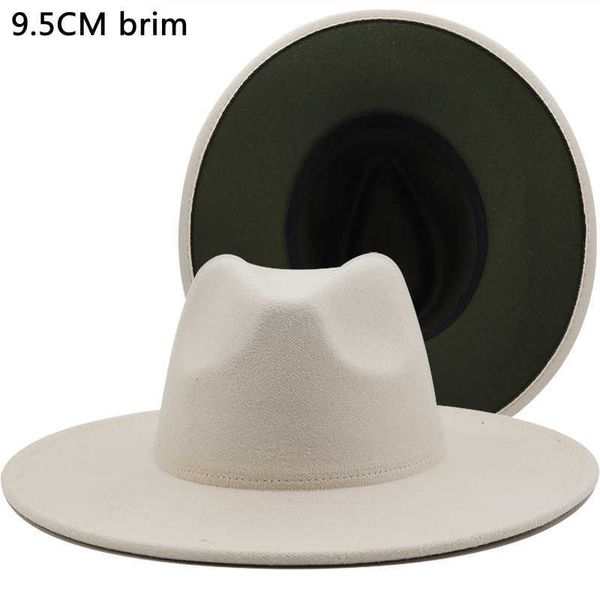 stingy new outer beige inner green wool felt jazz fedora hats with thin belt buckle men women 9.5cm wide brim panama trilby cap 56-58cm 0103, Blue;gray
stingy new outer beige inner green wool felt jazz fedora hats with thin belt buckle men women 9.5cm wide brim panama trilby cap 56-58cm 0103, Blue;gray