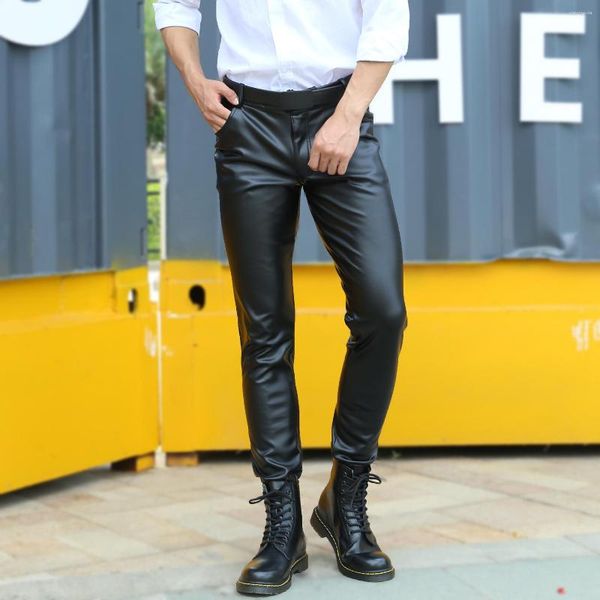men's pants 2023 fashion black fake leather men skinny compression tight pant gay novelty fitness leggings for dance show
men's pants 2023 fashion black fake leather men skinny compression tight pant gay novelty fitness leggings for dance show