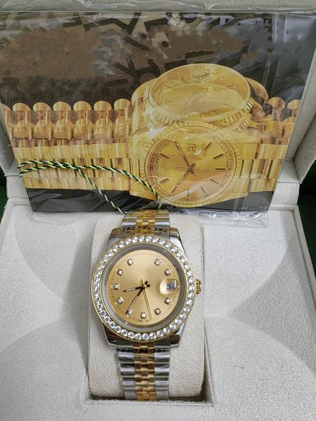 with original box luxury fashion watches 8k yellow gold diamond dial & bezel 18038 automatic mens men's watch 202325, Slivery;brown
with original box luxury fashion watches 8k yellow gold diamond dial & bezel 18038 automatic mens men's watch 202325, Slivery;brown