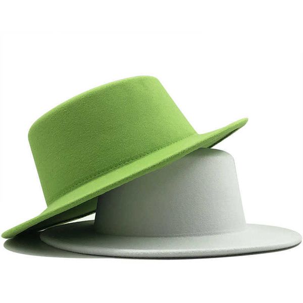 stingy simple women wool felt white wide brim fedoras for wedding party church pork pie fedora hat floppy derby triby hats 0103, Blue;gray
stingy simple women wool felt white wide brim fedoras for wedding party church pork pie fedora hat floppy derby triby hats 0103, Blue;gray