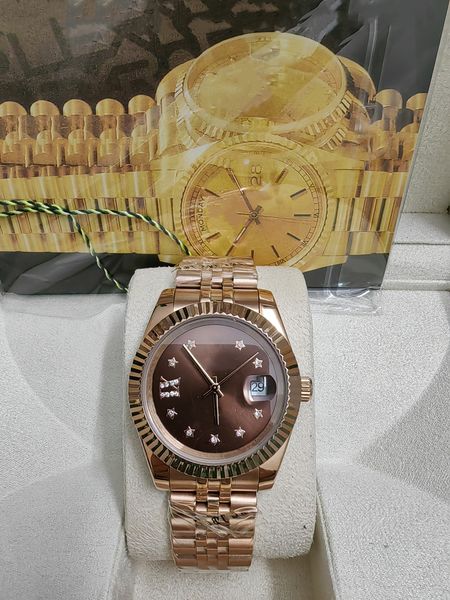 with original box luxury watches 41mm 18k gold dark rhodium index dial automatic fashion brand men's watch wristwatch 202365, Slivery;brown
with original box luxury watches 41mm 18k gold dark rhodium index dial automatic fashion brand men's watch wristwatch 202365, Slivery;brown