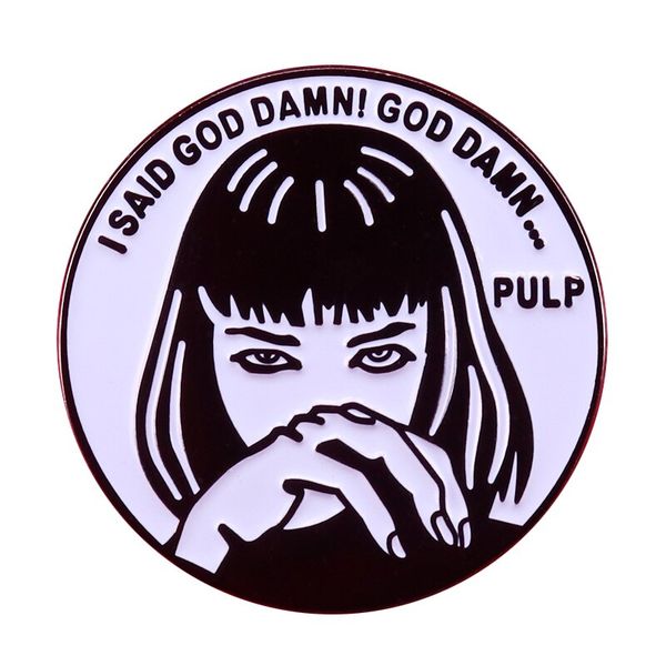 mia wallace enamel pin badge quentin tarantino 90s pulp fiction movie god damn inspired brooch, Blue
mia wallace enamel pin badge quentin tarantino 90s pulp fiction movie god damn inspired brooch, Blue