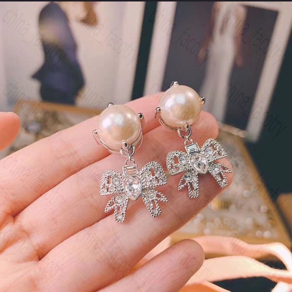designer jewelry bowknot pearl earrings dangle earring diamond set popular wedding butterfly earring gift, Silver
designer jewelry bowknot pearl earrings dangle earring diamond set popular wedding butterfly earring gift, Silver