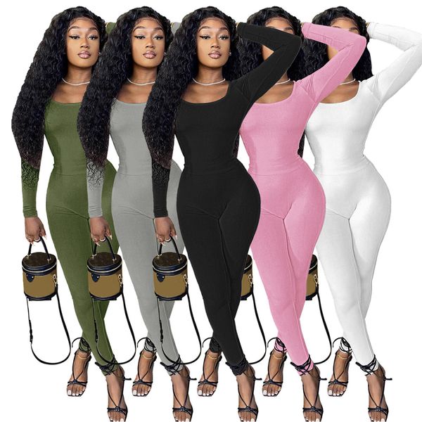 wholesale ribbed jumpsuits women bodycon rompers long sleeve solid jumpsuits one piece outfits skinny overalls fall winter clothes casual st, Black;white
wholesale ribbed jumpsuits women bodycon rompers long sleeve solid jumpsuits one piece outfits skinny overalls fall winter clothes casual st, Black;white