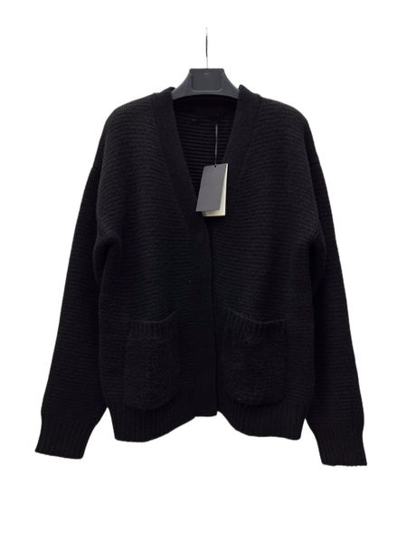 22 autumn and winter temperament new wool blend loose v-neck fashion casual cardigan, White;black
22 autumn and winter temperament new wool blend loose v-neck fashion casual cardigan, White;black