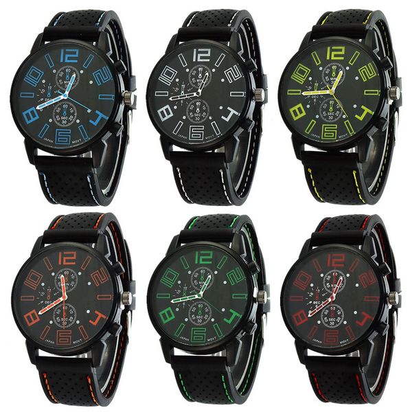fashion gt sports silicone strap men's watch quartz large dial watch high grade gift, Slivery;brown
fashion gt sports silicone strap men's watch quartz large dial watch high grade gift, Slivery;brown