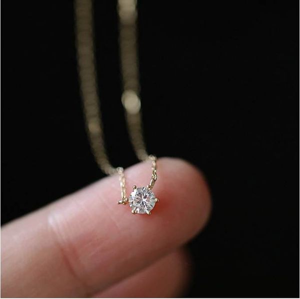 925 sterling silver 14k gold plated necklace versatile single sparkling zircon clavicle chain for women wedding jewelry
925 sterling silver 14k gold plated necklace versatile single sparkling zircon clavicle chain for women wedding jewelry
