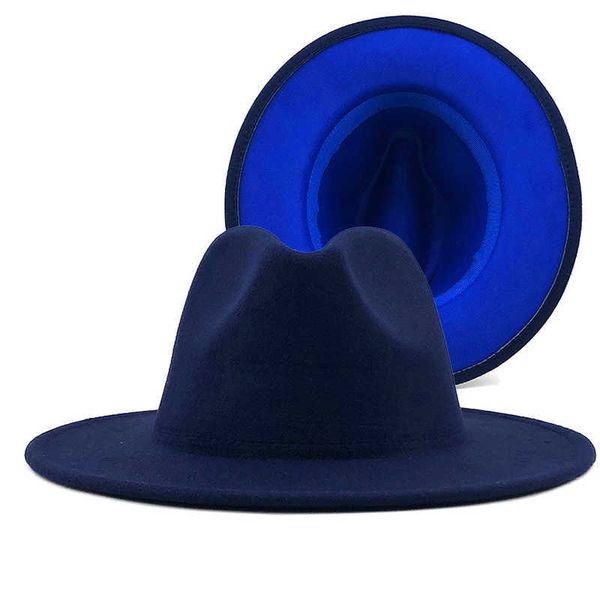 stingy outer navy and blue inner red wool felt jazz fedora hats with thin belt buckle men women wide brim panama trilby cap l xl 0103, Blue;gray
stingy outer navy and blue inner red wool felt jazz fedora hats with thin belt buckle men women wide brim panama trilby cap l xl 0103, Blue;gray