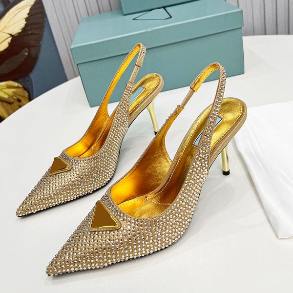 womens sandals 22ss strass stiletto heel height 8.5cm pumps and slingbacks slip-on dress shoes classic golden elegant pointed toes quilted t, Black
womens sandals 22ss strass stiletto heel height 8.5cm pumps and slingbacks slip-on dress shoes classic golden elegant pointed toes quilted t, Black