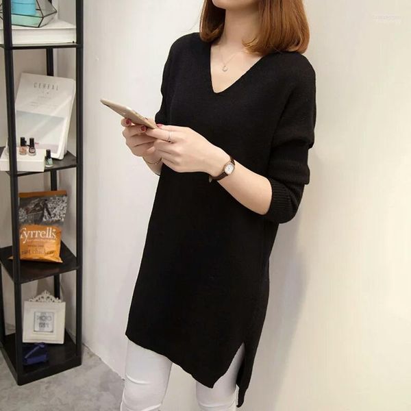 women's sweaters women's 4xl fashion women pullover sweater dress autumn winter loose v-neck knitted long solid casual female pull, White;black
women's sweaters women's 4xl fashion women pullover sweater dress autumn winter loose v-neck knitted long solid casual female pull, White;black